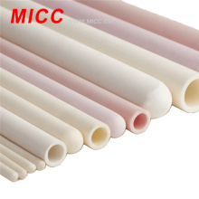 MICC customized white pink yellow two ends open 4 holes ceramic insulator